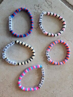 Set of 5 Twenty One Pilots Concert Bracelets - Handmade